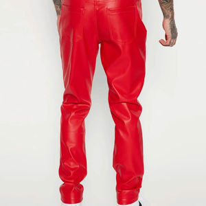 Pantalons en cuir pour hommes avec logo personnalisé en gros, toile imperméable respirante, qualité supérieure, vêtements décontractés, best-seller - Product Image 4