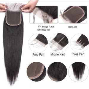 Grand stock de extensions de cheveux naturels indiens non traités Remy, lisses et soyeux, pour une tête entière, volume instantané, sans couture - Product Image 6