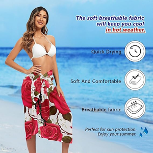 Sarong classique en polyester léger pour la plage et les vacances - Product Image 6