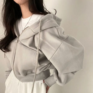 Sudadera con capucha Versión alta Old Washed Chip Vintage Hip Hop Pintado a mano Street Graffiti Pullover - Product Image 4