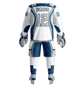Logo personnalisé de haute qualité Conception de maillot de hockey sur glace OEM Uniforme Sublimation Impression haute visibilité Polyester Sports - Product Image 5