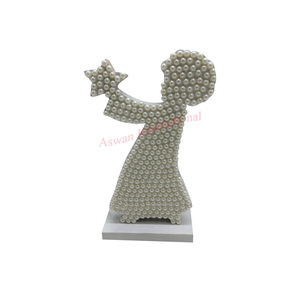 Angel Design Sparkly <b>Bling</b> Pearl Tabletop Figurine <b>Ornament</b> for Home Living Room Office Desktop Decoration Gift Option Available - Product Image 3