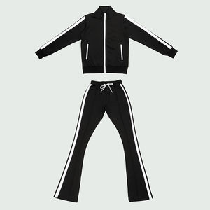 Conjunto Deportivo Informal al por Mayor OEM, Sudadera con Cremallera y Pantalones Deportivos Ajustados con Cremallera Personalizada - Product Image 4