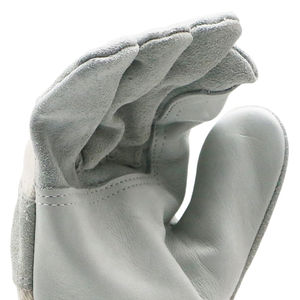Guantes de trabajo de aparejo de seguridad anticorte ignífugos reforzados de alta resistencia, guantes protectores de mano de cuero de doble palma para trabajo en jardín - Product Image 5