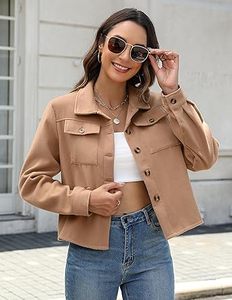 Chaquetas recortadas de pana a la moda para mujer, camisetas de manga larga con cierre de cremallera, camisetas transpirables de invierno, camisas sólidas de moda de otoño - Product Image 3