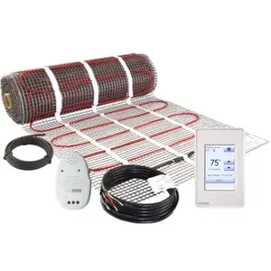 LuxHeat 240V Kit de tapis de système de chauffage au sol radiant électrique 35-200sqft pour hôtels Carrelages PEX PC Pert Matériaux Thermostat de chauffage - Product Image 1
