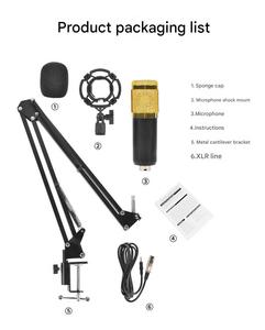 Kit de Micrófono de Condensador Cardioide con Cable, Cancelación de Ruido, Soporte de Brazo Ajustable, Filtro Pop, Conector para Auriculares de 3.5mm, para Escritorio - Product Image 3