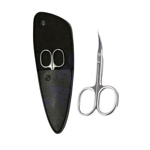 Premium Stainless Steel Curved Blade Cuticle Scissors with Leather Case Precision Manicure Nail Dead Skin Removal Beauty Tool - Product Image 2