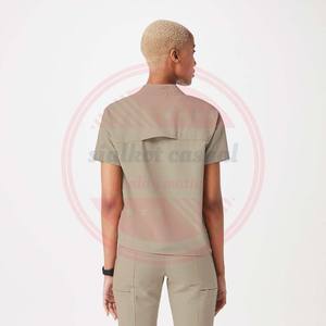 ชุดขัดผิวแขนสั้นสำหรับผู้หญิงชุดพยาบาลทางการแพทย์สำหรับโรงพยาบาล - Product Image 4