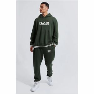 Pull à capuche surdimensionné en coton 100% de qualité supérieure pour hommes avec broderie 3D de haute qualité Grandes tailles - Product Image 3