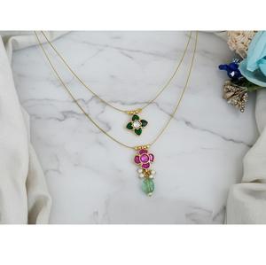 Conjuntos de colgantes antiguos de suministro directo de fábrica, conjuntos de joyería de moda de oro de 21,5 cm y 7GM para venta de exportación - Product Image 1