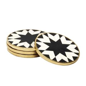 Posavasos Tradicional Bohemio Ecológico con Incrustaciones de Hueso, Accesorio Artesanal para Protección de Mesa, Sala de Estar, Comedor, Área de Invitados - Product Image 1