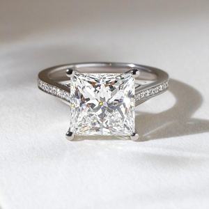 Wholesale Lab Grown Diamond <b>Cushion</b> Engagement <b>Ring</b> Gold Setting Luxury Fine Jewelry Factory Direct - Product Image 2
