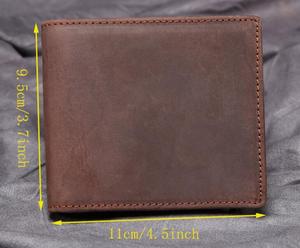 Pure <b>Leather</b> <b>Wallet</b> Zipper Card Holder Genuine <b>Leather</b> Pocket <b>Wallet</b> for Unisex - Product Image 2