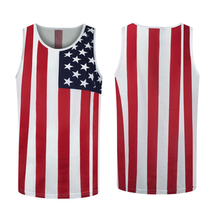 Camiseta con logotipo impreso personalizado, chaleco para hombre, ropa deportiva para gimnasio, ropa sin mangas, 100% algodón, camiseta sin mangas acanalada por sublimación para hombre - Product Image 1