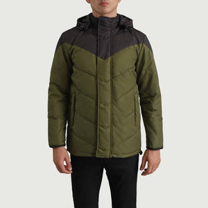 Vestes pour hommes, veste matelassée d'hiver personnalisée, chaude, coupe-vent, design tendance, décontractée, fermeture éclair, vestes matelassées confortables - Product Image 1