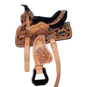 Selle de cheval de course Western de haute qualité | Cuir de cow-boy abordable pour le plaisir occidental et l'équitation, durable et confortable - Product Image 1