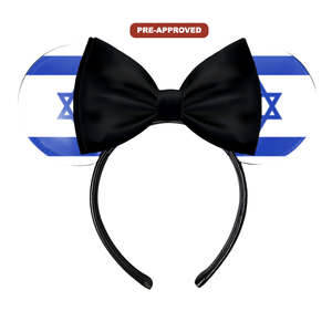 Custom Factory Order Headband Made-to-Order Concept <b>Mouse</b> Ears with Pre-Approval Design Flag of Israel H.E.R. Accessories - Product Image 1