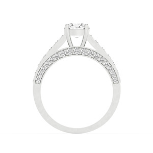 Anillo de compromiso de boda solitario de moissanita real de corte redondo 2 TCW para mujer Oro sólido de 14K/18k - Product Image 2