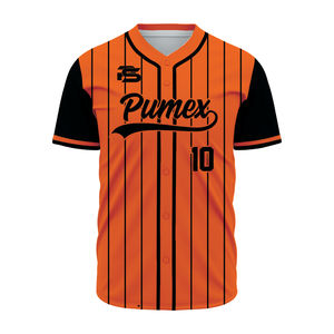 Camiseta de béisbol hecha a medida OEM, diseño cosido transpirable con impresión digital por sublimación, conjunto de estilo deportivo - Product Image 6