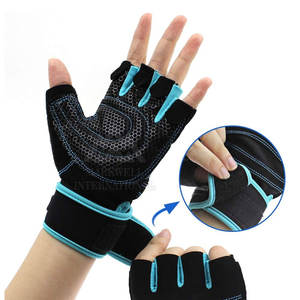 Gants de fitness professionnels en cuir synthétique personnalisés Fitness haltérophilie avec support de poignet de vente en ligne - Product Image 4