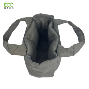 Luxury Custom <b>Quilted</b> <b>Handbag</b> Women Puffer Design Two Open Leather Polyester Fac Direct Competitive Price Wholesale Vietnam - Product Image 3