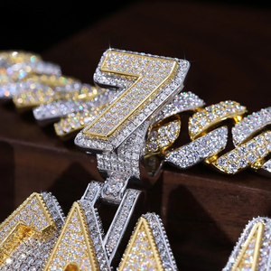 สร้อยคอจี้เพชรโมอิสซาไนต์ VVS แบบใหม่ สไตล์ฮิปฮอป ประดับเพชรเต็มเส้น พร้อมเครื่องประดับเงินแท้ 925 ราคาประหยัด - Product Image 2