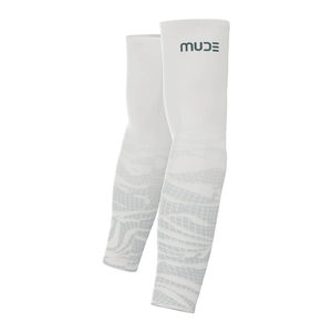 Manchons de protection UV en soie glacée DUNE Blanc - Logo personnalisé Protection contre la chaleur estivale - Product Image 1