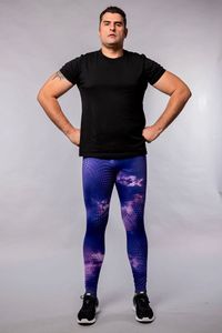 Leggings de sport pour hommes, coupe slim, taille élastique, couleur unie, pantalon de compression de haute qualité, imprimé uni - Product Image 5