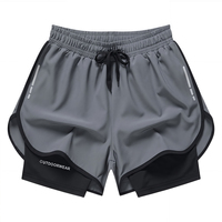 Shorts de sport pour hommes à double couche, élastiques et à séchage rapide, prix de gros tendance, service OEM fiable