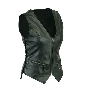 เสื้อกั๊กหนังวัวแบบหนาปักด้วยหนังมอเตอร์ไบค์แบบพิมพ์ลายเสื้อกั๊กหนังสำหรับมอเตอร์ไซค์ชั้นนำดีไซน์ตามสั่ง - Product Image 5