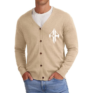 Top New Wholesale Wool / Acrylic Material High Quality Custom Logo New Design <b>Men's</b> <b>Cardigan</b> Winter Sweater by ATLANTIC - Product Image 3