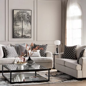 Proveedor de muebles para el hogar interior moderno, mesa decorativa, gran pantalla de vidrio rectangular, mesa de Metal, precio competitivo - Product Image 2