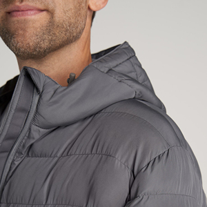 2024 New Arrival Men's Winter <b>Quilted</b> Puffer Jacket <b>Thick</b> Hooded Stand Collar Long Windbreaker High Street Canvas OEM Serviced - Product Image 3