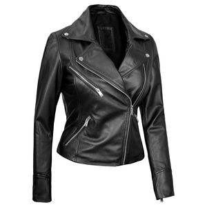Las mejores chaquetas de cuero de moda para mujer de llegada para ropa de invierno/Chaquetas de cuero en blanco de manga larga más vendidas para mujer - Product Image 2