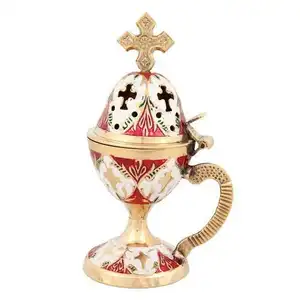 Top Grade Custom Printed Royal Incense Burner for Wedding Wholesale Supply Office And Home Decorative Brass Incense Burner