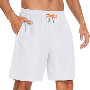 กางเกงขาสั้นผู้ชายไซส์ XL กางเกงขาสั้นออกกำลังกายแนวสตรีทสูงเป็นมิตรกับสิ่งแวดล้อมใส่ได้3D น้ำปักลายสีพื้นมีเชือกผูกปากกระเป๋าในตัว - Product Image 1