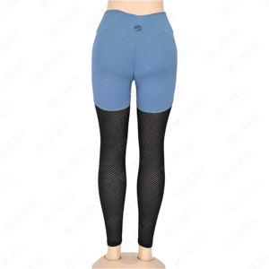 Leggings de yoga légers à taille élastique Pantalons de sport Leggings avec panneaux en maille pour les entraînements et les vêtements de fitness - Product Image 3