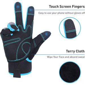 Guantes de impacto de medio dedo para deportes al aire libre y ciclismo Guantes DE TRABAJO mecánicos ligeros con protección para manos y brazos - Product Image 5