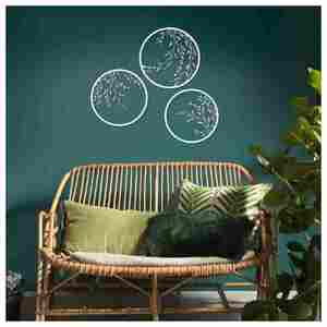 Lujosas artes de pared de metal para interiores modernos con artesanía fina y motivos florales antiguos únicos - Product Image 6