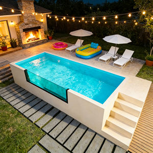 Kit de natación de fibra de vidrio sobre el suelo para exteriores 3M 4m 5M Mini tamaño Mejor precio en herramientas y accesorios para piscinas - Product Image 1