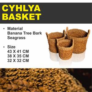 งานฝีมือจากเปลือกต้นกล้วย หญ้าทะเล และหวาย ยี่ห้อ CYHLYA - Product Image 2