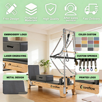 Reformer de Pilates Profesional con Ruedas de Rodamiento Silenciosas, Reformer de Pilates Profesional para Estudios de Pilates y Gimnasios Domésticos