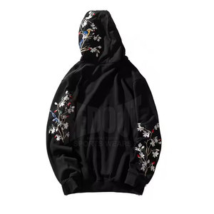 Sweat-shirts amples brodés en coton 100% à séchage rapide, fabriqués au Pakistan, sweat-shirts amples brodés - Product Image 2