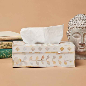 Portarrollos de Papel Higiénico SANIYA HANDICRAFT Clásico Hecho a Mano con Tapa de Incrustaciones de Hueso Gris, el Más Hermoso para Uso Doméstico, Cubierta Decorativa de Tendencia - Product Image 2