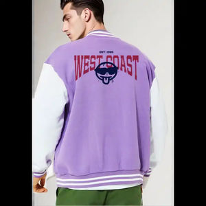 Veste d'université pour hommes avec broderie en chenille sur patch en laine vierge personnalisée OEM - Product Image 5