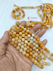 Vente en gros 6 mm Jaune Aventurine Perle Brins Semi-Précieuse Agate Pierre Artisanat pour la Guérison Acheter en ligne sur Amayra Cristaux Inde - Product Image 4