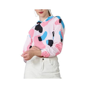 Nouvel arrivage de sweat à capuche pour femmes 100% coton à manches longues vêtements décontractés mode sweats à capuche pour femmes OEM - Product Image 3