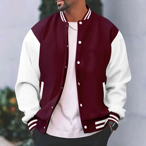 Elegante chaqueta de cuero con letras para hombre con diseño universitario de lana real Nuevos colores de invierno de temporada - Product Image 5