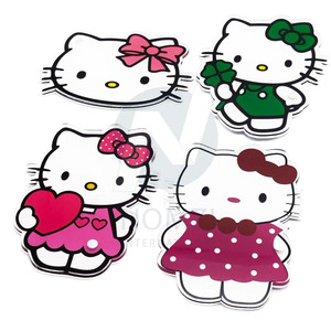 Plateaux pour carreaux de cils en acrylique avec logo personnalisé Kitty Face dernier porte-extension de cils en verre durable outil pelucheux colle marque privée - Product Image 3